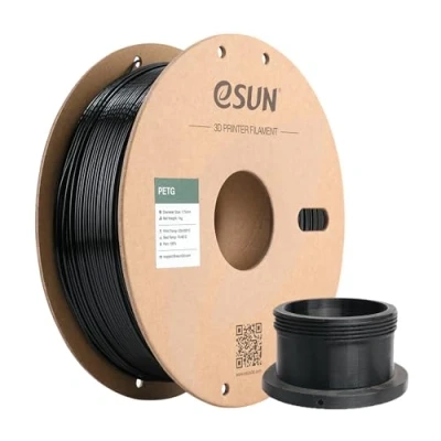 Abbildung von eSUN PETG Filament, aus Polyethylenterephthalatglykol, 1,75 mm, 3D Drucker, PETG, Maßgenauigkeit +/ 0,05 1 kg Spule (2,2 LBS) Druck Filament für Schwarz robust