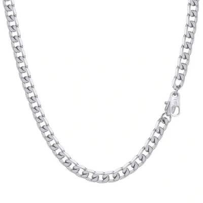 Abbildung von PROSTEEL Herren Halskette Edelstahl Panzerkette 5mm Breite schwer Glieder Link Gliederkette Hip Hop Kette, 55CM lang, Silber