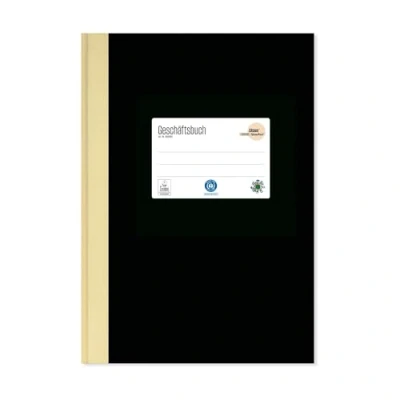 Abbildung von Staufen Ursus Style Geschäftsbuch, DIN A4, hochwertiger Leineneinband, Lineatur 5 mm kariert, 96 Blatt, premiumweißes 80 g/m² Recyclingpapier, 1 Stück, Green