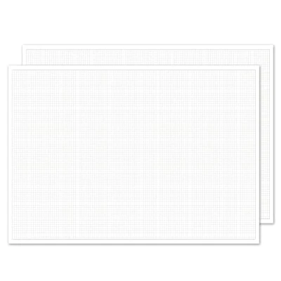 Abbildung von 2er Set Karierte Schreibtischunterlage zum Beschreiben und Skizzieren I DIN A2 40 Blatt Mathematisches Papier Linienstruktur dv_1237