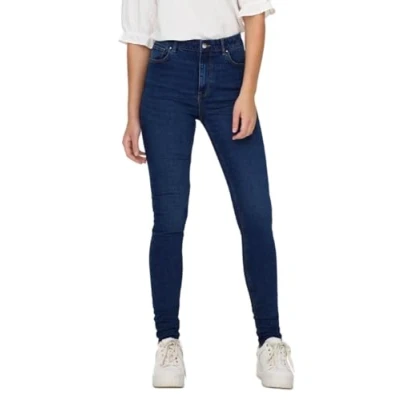 Abbildung von ONLY Damen Onldruna Hw Skinny Dnm Pimbox, Dark Medium Blue Denim, 27W / 32L