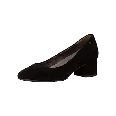 Abbildung von Tamaris Comfort Damen Pumps aus Leder Kleiner Absatz Fit, Schwarz (Black), 37 EU