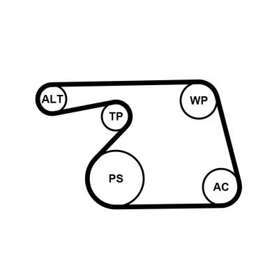 Abbildung von CONTITECH 6PK1318WP1 Wasserpumpe + Keilrippenriemensatz OPEL: Corsa C Hatchback