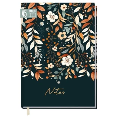 Abbildung von Notizbuch A5 kariert [Pretty Flowers] 124 Seiten, 62 Blatt Ideal als Tagebuch, Bullet Journal, Ideenbuch, Schreibheft klimafreundlich &amp; nachhaltig