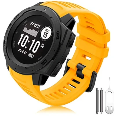 Abbildung von TOPsic Kompatibel mit Garmin Instinct Armband, Ersatz Uhrenarmband Leicht Fit Armbänder für Unisex