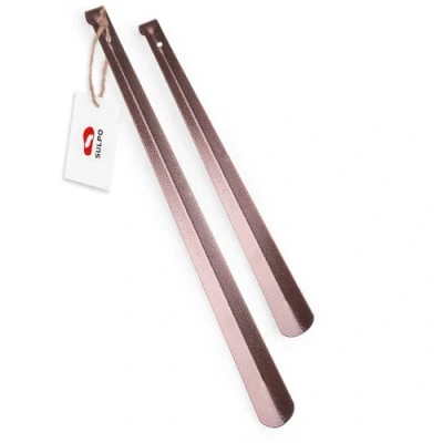Abbildung von SULPO 2er Pack 51cm &amp; 66cm Stabil Schuhlöffel aus Edelstahl Lang Metall mit Aufhängeloch Schuhanzieher Shoe Horn