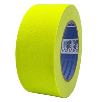 Abbildung von ACIT Gewebeband, fluoreszierendes gelbes Klebeband, 50 mm x 25 m, verstärktes Duct Tape, Reparaturen, Befestigung und Verpackung mit hoher Haftkraft (Gelb)