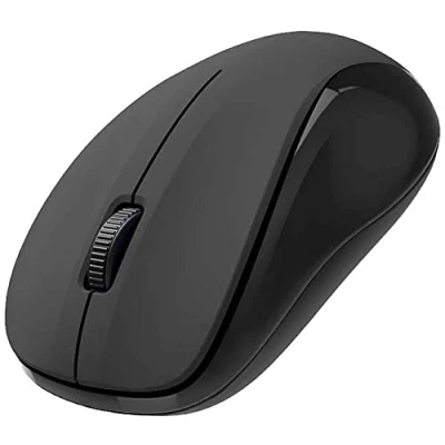 Abbildung von Hama Funkmaus kabellos (3 Tasten, 2,4GHz, 1200dpi, optische Maus kabellos, wireless, Computermaus, für Laptop/PC/Notebook, geräuschlos, Batterie, Rechtshänder/Linkshänder, USB Empfänger) schwarz