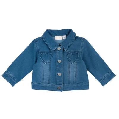 Abbildung von Chicco, Meisjes Winddichte Denim Jas, Jack met Capuchon en Handige Voorkant Rits, Machinewasbaar, Kleding voor 0 24 Maanden, Entworfen in Italien