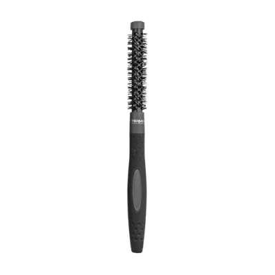 Abbildung von Termix Evolution Plus. Professionelle, thermische Rundhaarbürste mit Keramikrohr für den Friseursalon. Speziell dickes und hartes Haar. Afroamerikanisches Durchmesser: 12 cm.Schwarz