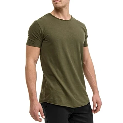 Abbildung von Indicode Herren Willbur Tee T Shirt mit Rundhals Ausschnitt Herrenshirt Sommershirt Army 3XL
