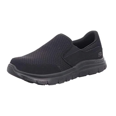 Abbildung von Skechers Herren Flex Advantage Sr Mcallen Küchenschuhe, Black Mesh Water Stain Repellent Spray, 44 EU