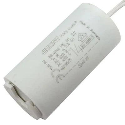 Abbildung von Anlaufkondensator Motorkondensator 14µF 450V 35x71mm Kabel 8cm ICAR 14uF