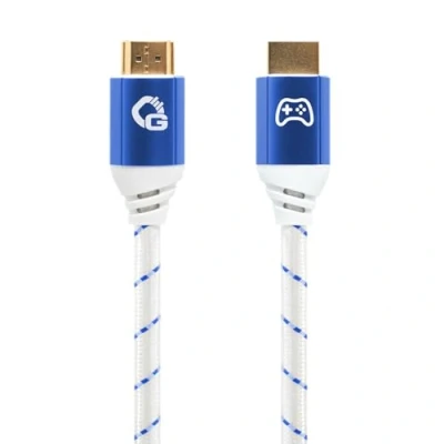 Abbildung von OEHLBACH GAMING New Game Blue 2 Meter HDMI 2.1b Kabel Ultra High Speed zertifiziert, 8K@60Hz, eARC, ALLM, VRR, DSC kompatibel mit PS5, Xbox Series X/S, Nintendo Switch, PC Weiß 1 Stück
