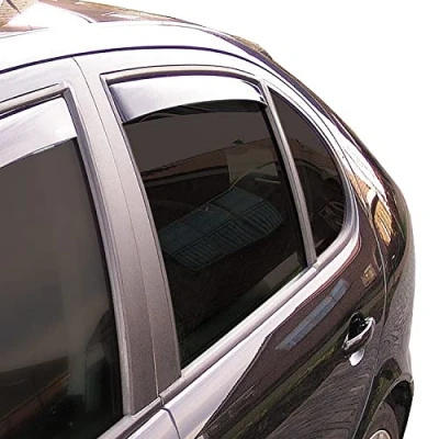Abbildung von ClimAir Car Comfort Windabweiser Master Schwarz (Hinten) kompatibel mit Volkswagen Tiguan 5 türer 2016