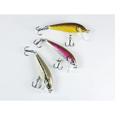 Abbildung von Rapala 3er Set Angelköder Forelle CD05 Artistic Balsa Bauweise weiches fließendes Wasser Schwimmtiefe 0,9 1,8 m Größe 5 cm/5 g hergestellt in Estland Farbe