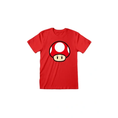 Abbildung von Henry Tiger Nintendo Super Mario Power UP Mushroom Tshirt print, Herren, Größe: Medium, Red