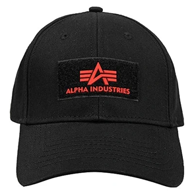 Abbildung von Alpha Industries Unisex Cap VLC II Basecap für Herren Hut, Black/Red, Einheitsgröße
