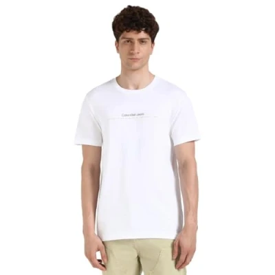 Abbildung von Calvin Klein Jeans Minimal LOGO TEE Tshirt basic, Herren, Größe: Large, Bright white