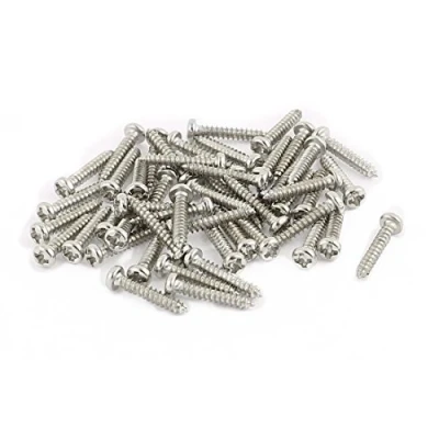 Abbildung von sourcing map 50 Stk M1.5 x 10 mm Edelstahl Kreuzschlitz Pan runden Kopf Selbstschneidende Schrauben de