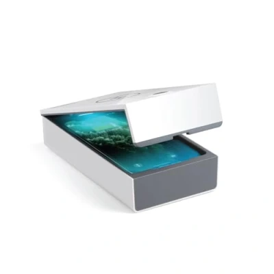 Abbildung von Technaxx UV Desinfektion Box TX 148 für Handy`s &amp; Gegenstände, 99,9% Sterilisationseffizienz, Aromaölkammer, Keime, Kabelloses Laden 5W alle Handys
