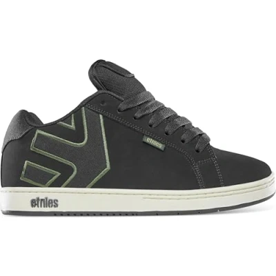 Abbildung von Etnies Fader Skateschuh, Herren, Größe: 44, Black/green Lederimitat/textil