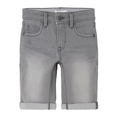 Abbildung von Name it Nkmsofus LONG Jeans Shorts für Kinder, Größe: 140, Medium grey denim
