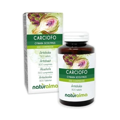 Abbildung von Artischocke (Cynara scolymus) Blätter Naturalma 150 g 300 Tabletten Nahrungsergänzungsmittel Natürlich und Vegan