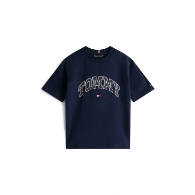 Abbildung von Tommy Hilfiger Varsity Raised Tshirt print für Kinder, Größe: 116, Dark night navy
