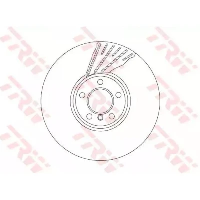 Abbildung von TRW DF6622S Bremsscheibe 374 36 5 120 Belüftet, Verbundbremsscheibe hochgekohlt BMW: GT, 7