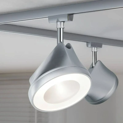 Abbildung von Paulmann Schienensystem Leuchten »URail Schienenspot Arena 800lm 14W 2700K 230V Schwarz matt, Chrom«, (1 tlg.), Einzelspot, dimmbar