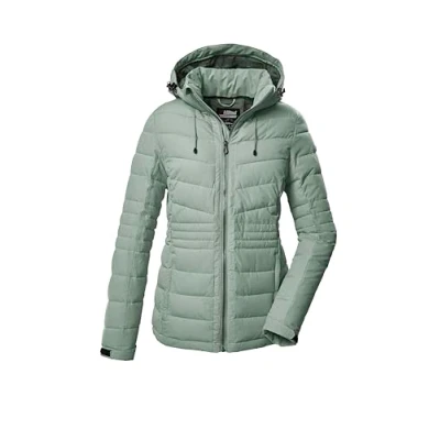 Abbildung von killtec Damen Steppjacke mit abzippbarer Kapuze/Funktionsjacke ist wasserabweisend KOW 10 WMN QLTD JCKT, hell stahlmint, 46, 41807 000