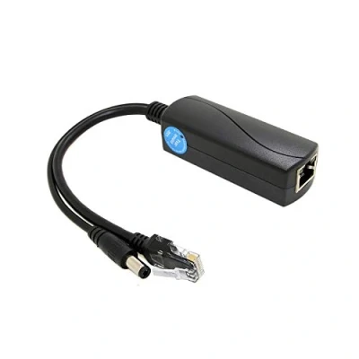 Abbildung von Revotech 12V/2A Aktiver PoE Splitter DC 5.5*2.5mm Stecker, 48V auf Ausgang, 10/100Mbps IEEE802.3af/at, Adapter für Nicht IP Kamera (PS5712AT)