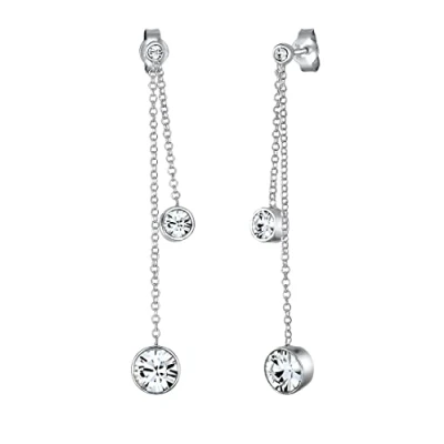 Abbildung von Elli Ohrringe Damen Ohrhänger filigran elegant mit Kristallen in 925 Sterling Silber