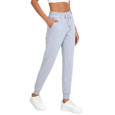 Abbildung von COMEOR Jogginghose Damen Baumwolle Sporthose Lang Warme Trainingshosen, Frauen Freizeithosen, Sweatpants mit Regular Passform für Fitness, Yoga, Freizeit (Grau 2XL)