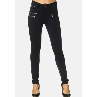 Abbildung von Elara Damen Stretch Hose Skinny Fit Jegging Chunkyrayan H86 1 Navy 44 (2XL)