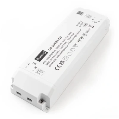 Abbildung von illuburg LED Trafo 24V Dimmbar Triac 12W 50W für Strip Lampe Netzteil Treiber Transformator Vorschaltgerät Driver