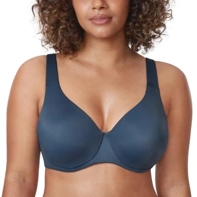 Abbildung von DELIMIRA AISILIN Damen Minimizer BH mit Bügel ohne Polster Vollschalen Große Größen Unterwäsche Sargasso 95C