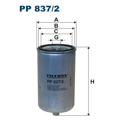 Abbildung von FILTRON PP 837/2 Kraftstofffilter Anschraubfilter
