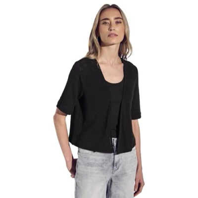Abbildung von STREET ONE Damen A322693 Strick Look Jacke, Black, 44