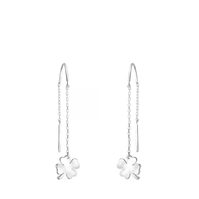 Abbildung von Sofia Milani Durchzieher Cloverleaf BAR Ohrringe, Damen, Größe: One Size, Silver