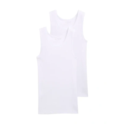 Abbildung von TOM Tailor Garron 2PACK TANK Unterhemd/shirt, Herren, Größe: Large, White
