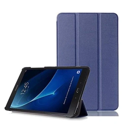 Abbildung von DETUOSI Samsung Galaxy Tab A 10.1 Schutzhülle Ultra Slim PU Leder Tasche Hülle für (2016) SM T580N/T585N 25,54 cm (10,1 Zoll) Smart Cover case mit Standfunktion (Dunkelblau)