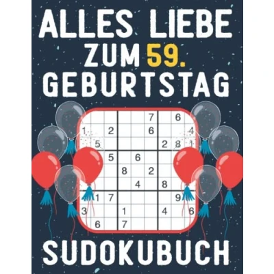 Abbildung von 59 geburtstag Geschenk Alles Liebe zum 59. Sudoku: 150 Rätsel von leicht bis schwer Mit Lösungen Kleines Rätselbuch Verschenken ... Geschenke für Frau Mann