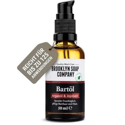 Abbildung von Bartöl (50ml) · BROOKLYN SOAP COMPANY Bart Öl für die tägliche Bartpflege von 3 Tage oder Vollbart Beard Oil als Geschenk Männer und Reise ✓