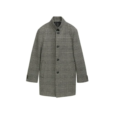 Abbildung von TOM Tailor Klassischer Mantel, Herren, Größe: Small, Ecru black houndstooth
