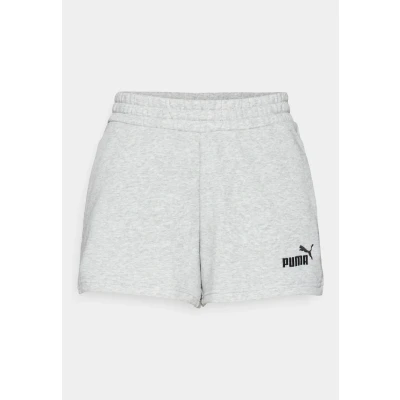Abbildung von PUMA Damen ESS Small No. 1 Logo 4&#039;&#039; Shorts TR Gestrickte Shorts, Light Gray Heather, S