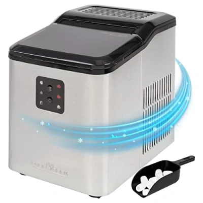 Abbildung von ProfiCook® Eiswürfelmaschine Eiswürfel in 10 Minuten bis zu 12 kg Eis 24 Std Maschine 2 Eiswürfelgrößen 1,5L Wassertank schnelle Produktion inkl. Schaufel PC EWB 1253