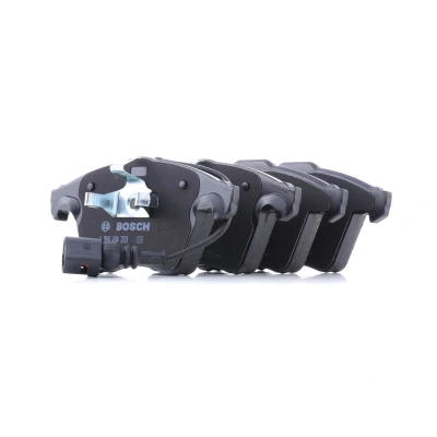Abbildung von BOSCH 0 986 494 203 Bremsbelagsatz Low Metallic mit integriertem Verschleißsensor Anti Quietsch Blech, Montageanleitung