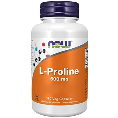 Abbildung von Now Foods L Proline, 500mg, 120 vegane Kapseln, Aminosäure, Laborgeprüft, Glutenfrei, Vegetarisch, Sojafrei, ohne Gentechnik